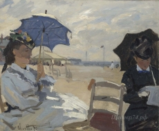londongallery/claude-oscar monet - the beach at trouville